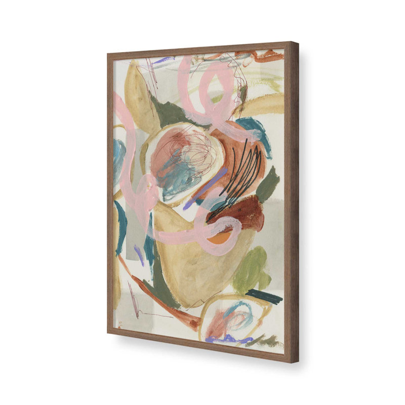«Unraveled Pulse II» par Melissa Wang, reproduction d'art sur toile, H 16 po x l 12 po, Brun