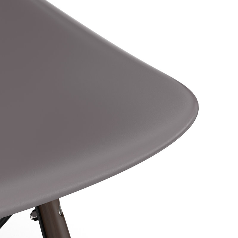 Chaise d'appoint Bombeck, Gris, Noyer