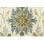 Tapis crème en laine noué à la main floral 10 pi x 13 pi 10 po Floral