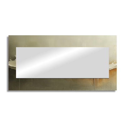 Ephemeral Pathways Drip Painting I - Abstract Decorative Mirror Wall Art - Printed On Metal