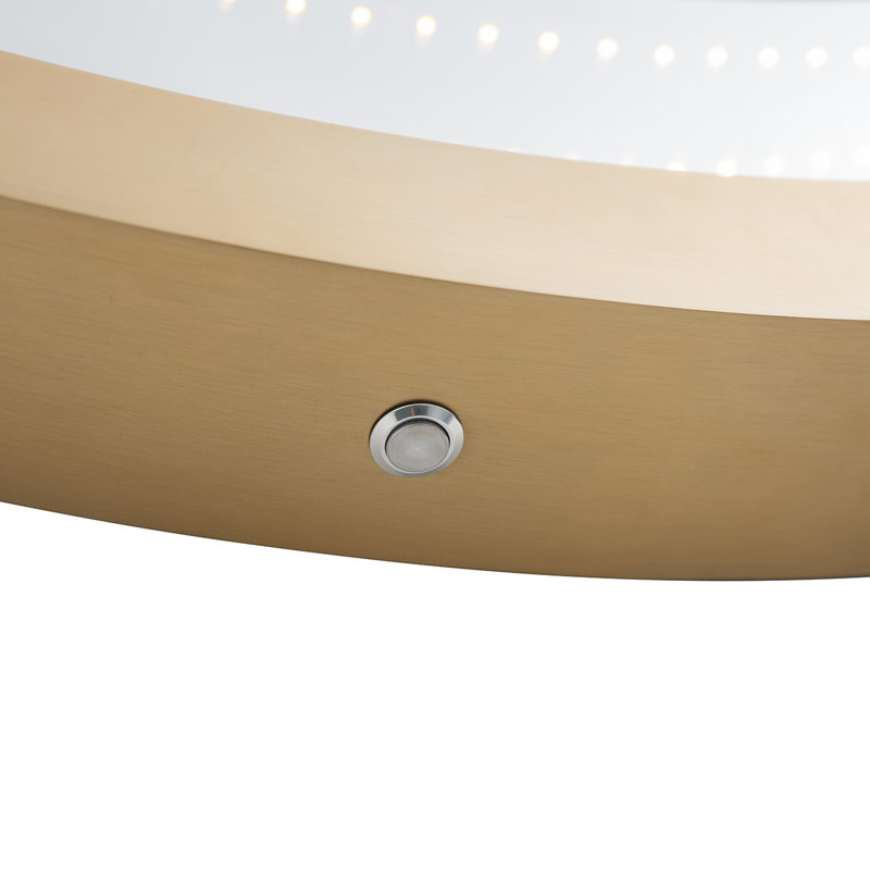 Miroir mural rond Starfall, Laiton