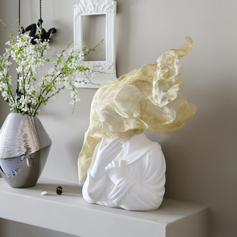 Gold Abstract Resin Decorative Object, Gold