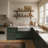 Whitehaus Collection Bridge Faucet with Gooseneck Swivel Spout and Solid Brass Side Spray