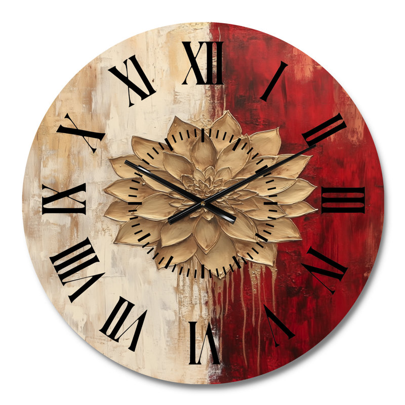 Mandala du Soleil Sacré - Horloge Murale Bohème en Métal Silence, Médium