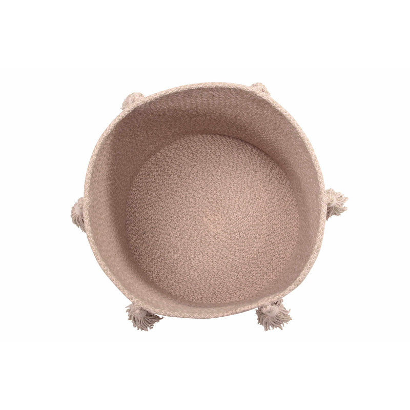 Panier en coton et bois, Vintage rétro