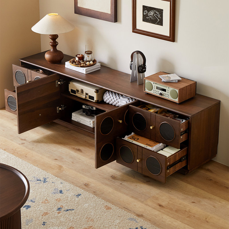 Medieval style living room TV stand