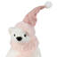 Glittery Polar Bear In Winter Hat Christmas Figurine