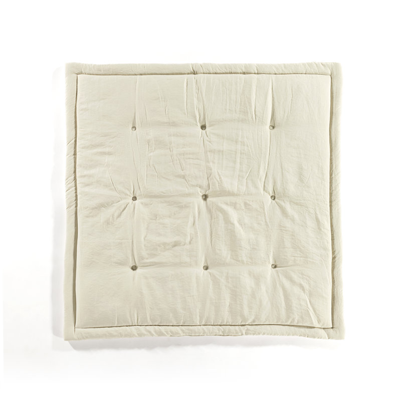 Lush Décor Baby Square 36 in. L 1 in. - Thick Nap Mat Polyester Playmat Baby Gym, Natural