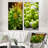 Fractal Apple Green Frequency I - Abstract Geometric Metal Wall Art Living Room Set Of 2-132719108