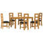 6 -Person Oak Solid Wood Dining Set-573109280-573109286-573109723-573109726-573109727