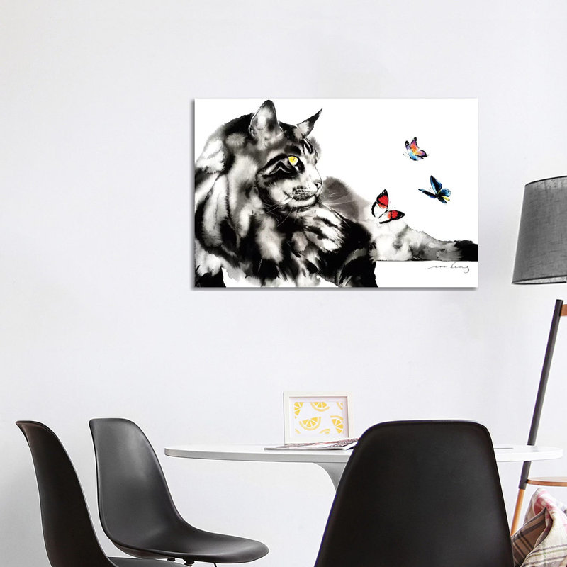 Let's Play Cat II by Soo Beng Lim - Wrapped Canvas Gallery-Wrapped Canvas Giclée, 20.32 cm H x 30.48 cm W