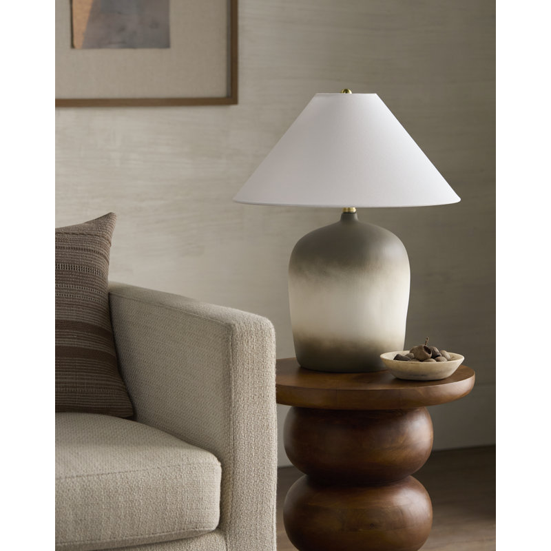 Danica Table Lamp, Gray/White, Rattan Empire