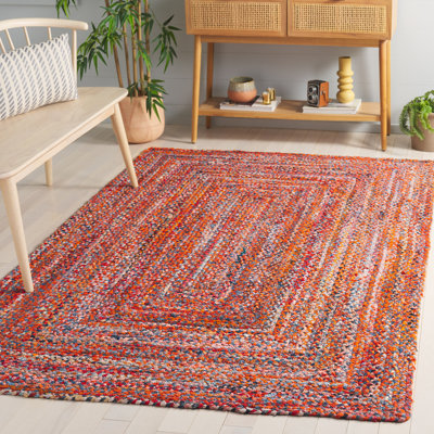 Braided Hand Woven Cotton Solid Colour Indoor Rug