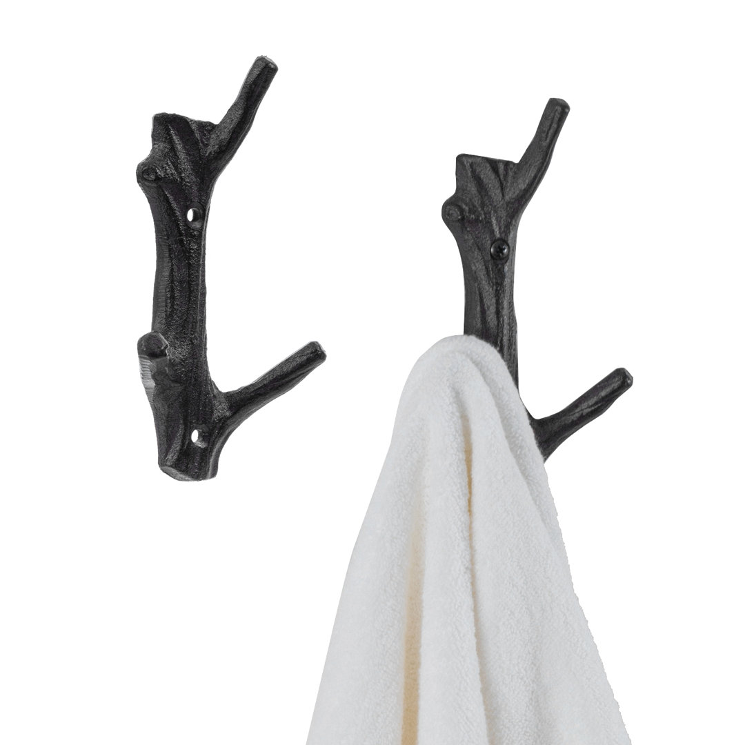 2 Piece Entryway Wall Hanging Coat Hooks (Set of 2) Lark Manor™