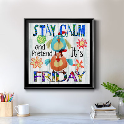 «Stay Calm», reproduction d'art textuel sur toile encadrée