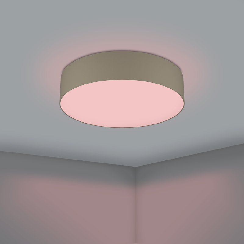 Kinde Plastic Flush Mount, Taupe