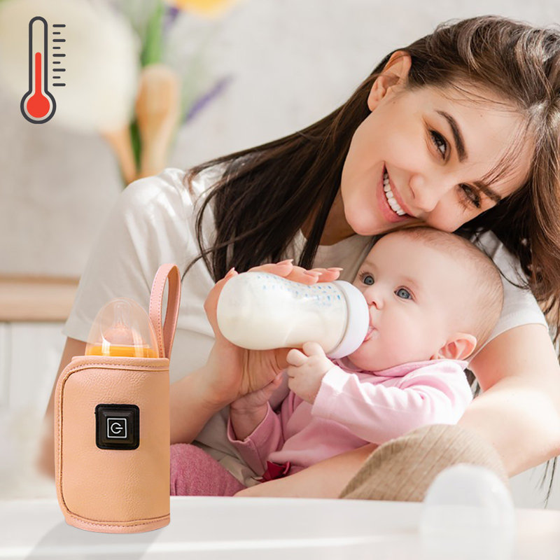 Bouteille d'eau 2026 nouveau chauffe-bouteille rapide pour le voyage Chauffe-bouteille de voiture portable pour le voyage Chauffe-bouteille avec câbles USB Douce chaleur Maintient Temperatu
