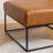 Cattibrie Leather Upholstered Square Ottoman-1863847718
