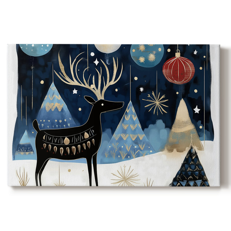 Art de vacances de Noël III - Toile tendue avec châssis-CVII, H 12 po x l 18 po