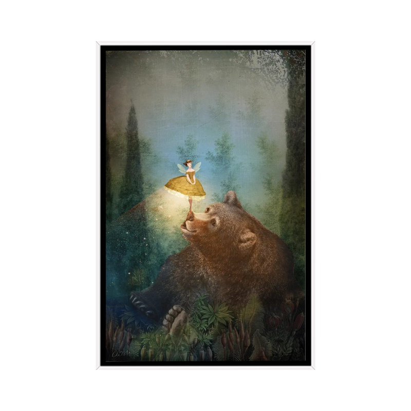 «A Fairytale Forest» par Catrin Welz-Stein - impression d'art graphique, H 40 po x l 26 po x P 1,5 po, Pas de tapis