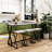 Geesey 58.3" Console Table and Stool Set, Bar Table With Stools Breakfast Bars Height Dining Table-49792559