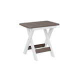 Berlin Gardens Regular Top With White Base Folding End Table