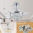30" Chandelier Ceiling Fan With Light Crystal Modern Fa...