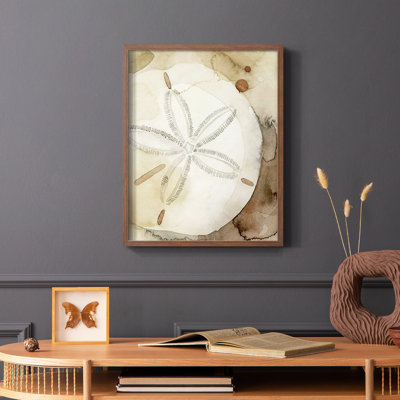 Dry Sand Dollar I, reproduction encadrée - bois massif