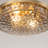 2 - Light Clear Hammered Glass Flush Mount-1429689396