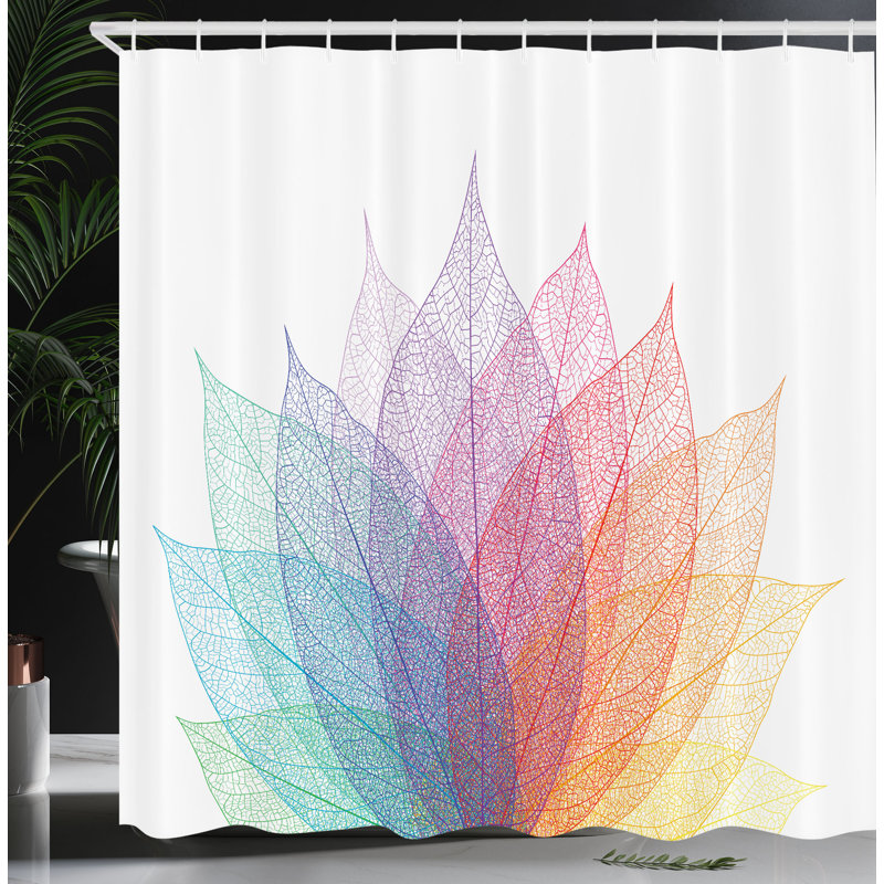 Ensemble de rideau de douche + crochets, H 70 po x l 69 po