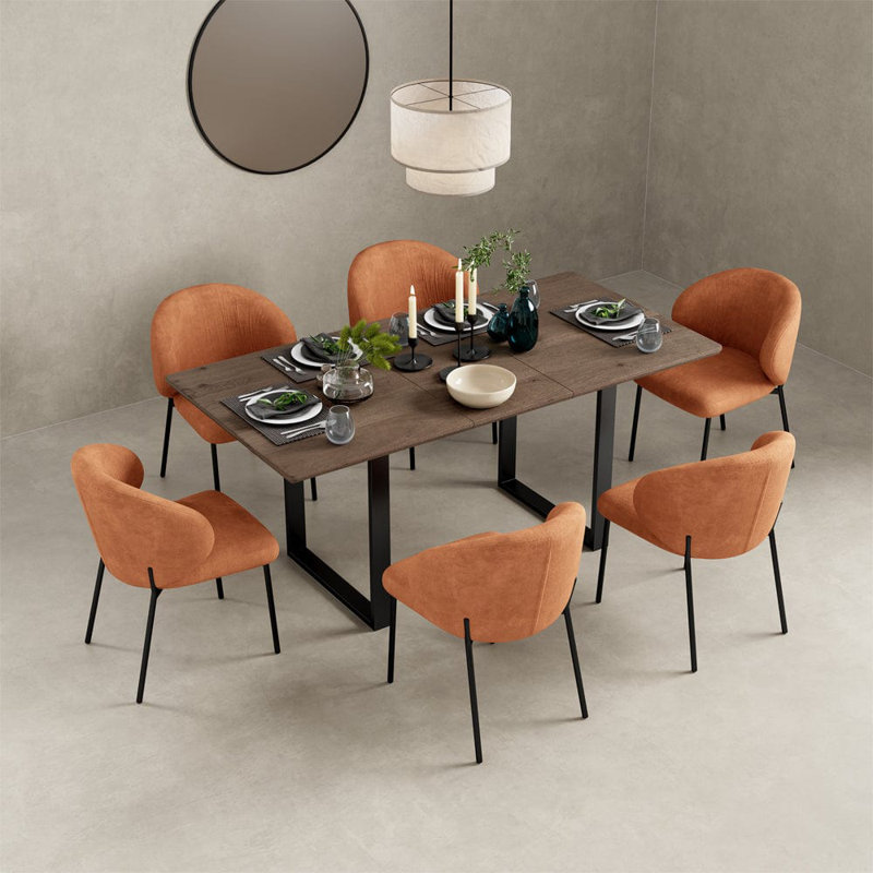 Biebel 6 - Person Dining Set, Orange