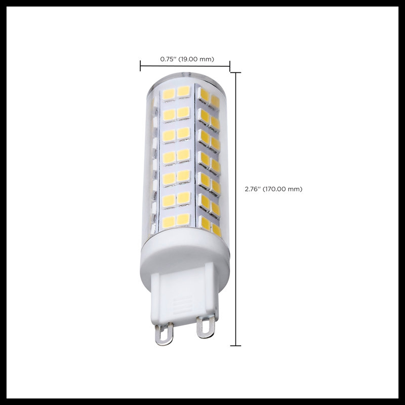 6.5 Watt T6 LED - Clear Finish - G9 Base - 120 Volt, 5000
