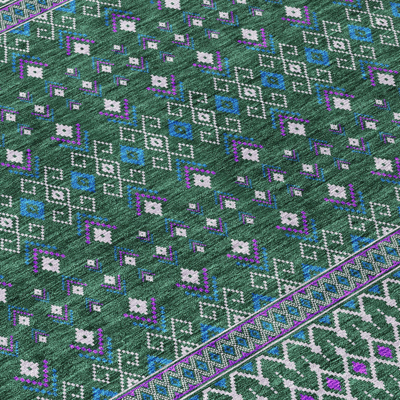 Tapis 8 pi rond vert 8 pi