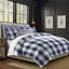 Ensemble d'édredon en coton indigo / ivoire 8 pièces Walker Buffalo-109897438