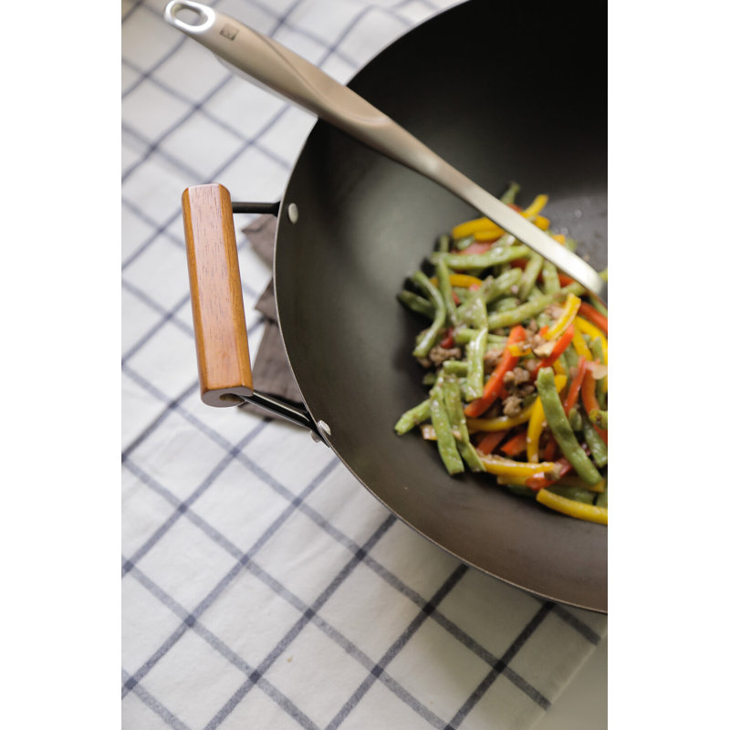 Wok en acier carbonisé JIA (36 cm)
