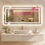 24" x 47.2" LED Bathroom Mirror with Lights, Bluetooth Speaker, Smart Time & Date Display, Anti-Fog, 3-Colour Dimmable Vanity Mirror-323084332