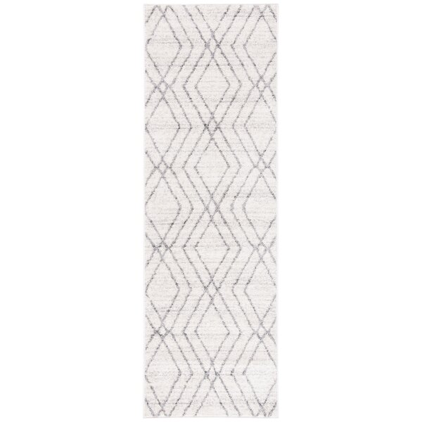 Ramsey Power Loom Off White Rug Bloomsbury Market Rug Size: Runner 81 x 244cm