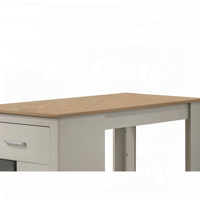 Table de salle à manger à hauteur de comptoir avec armoire et tiroir de rangement