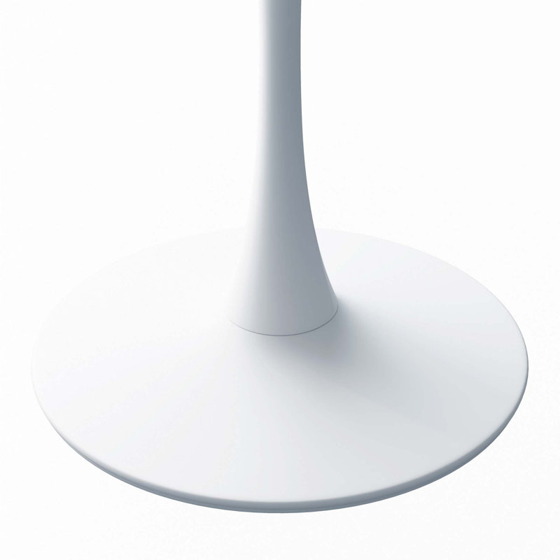 Table basse 31,50 ", base en métal, Blanc, Blanc