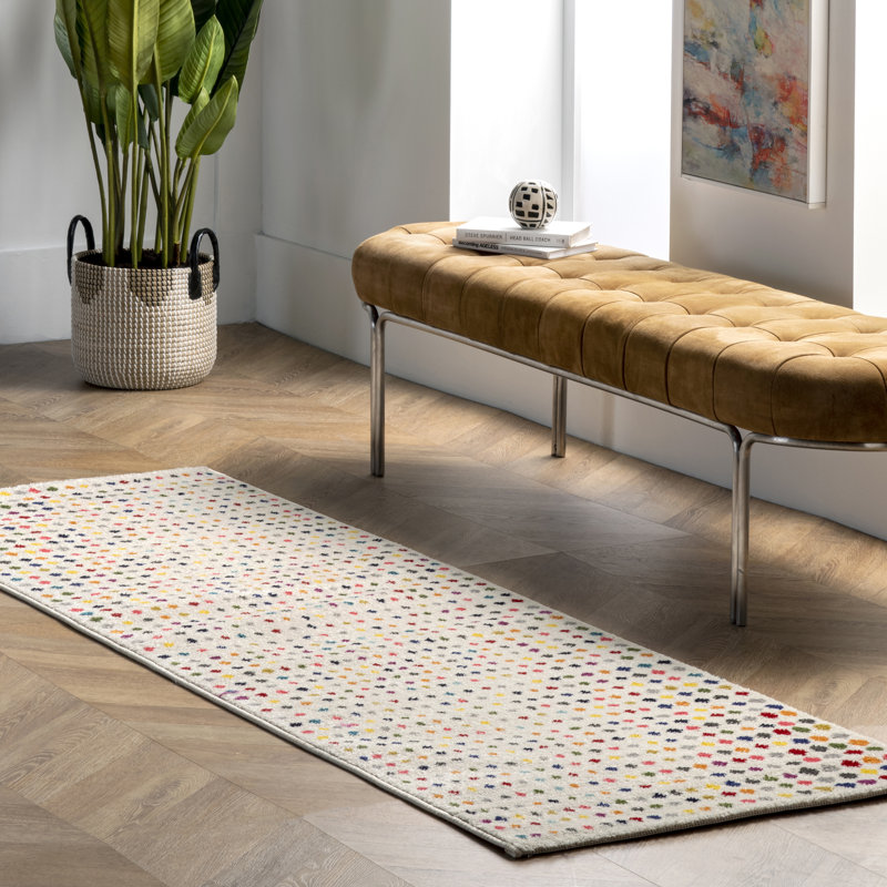 Latchford Polka Dots Indoor Rug, Runner 2'5" x 8'