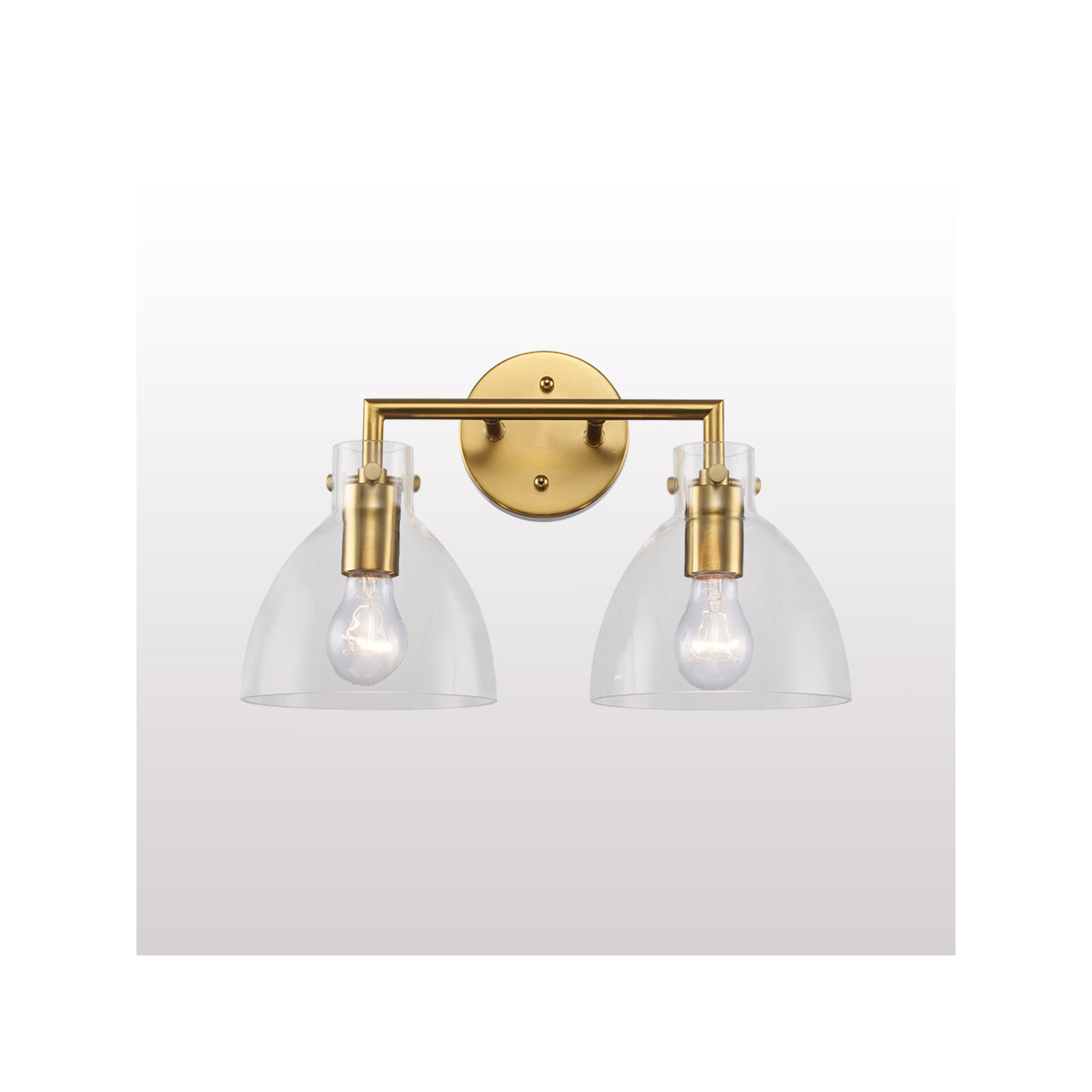 Martins 2 Light Dimmable Vanity Light, Antique Gold