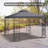 Outsunny 9.8' X 9.8' Gazebo Replacement Canopy, 2-Tier Top UV Cover For 9.84' X 9.84' Outdoor Gazebo, Dark Gray (TOP ONLY)