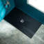 Base de douche à drain zéro avec seuil central Lyon 47,75 po x l 32 po Lyon, plaque de drain décorative assortie et bride de carrelage, accès pour fauteuil roulant, profil bas-114866747