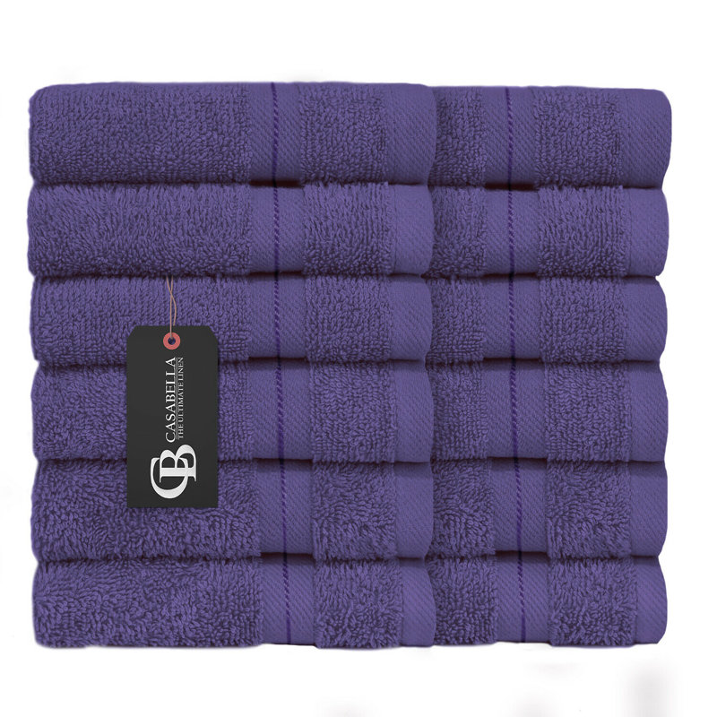 Casabella Luxury Face Towel, Purple