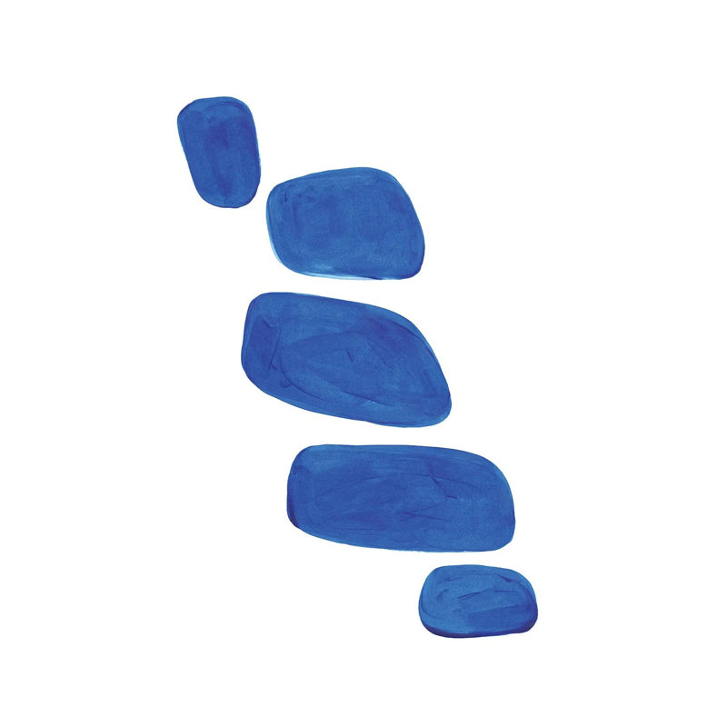 Ocean Blue Pebbles by EnShape - Wrapped Canvas Gallery-Wrapped Canvas Giclée, 20.32 cm H x 30.48 cm W