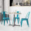 Chaise d'appoint empilable en métal Lily-1677425359