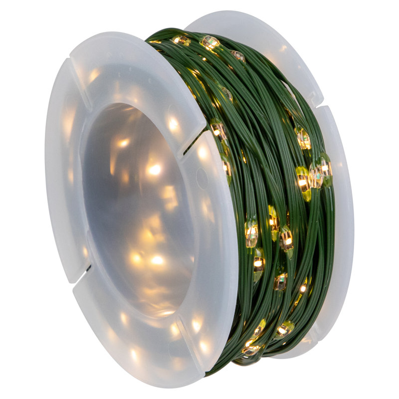 200ct Multi-Function Warm White Christmas Fairy Lights 64.5ft Green Wire