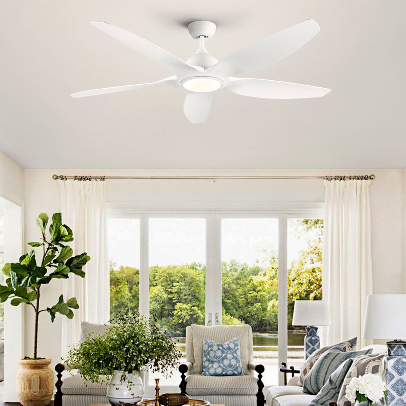 Dainius 60'' Ceiling Fan with LED Lights, White