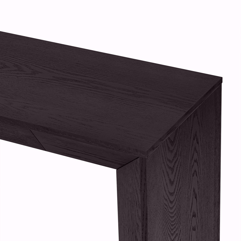 Console 60 po avec 2 tiroirs dissimulés, Noir