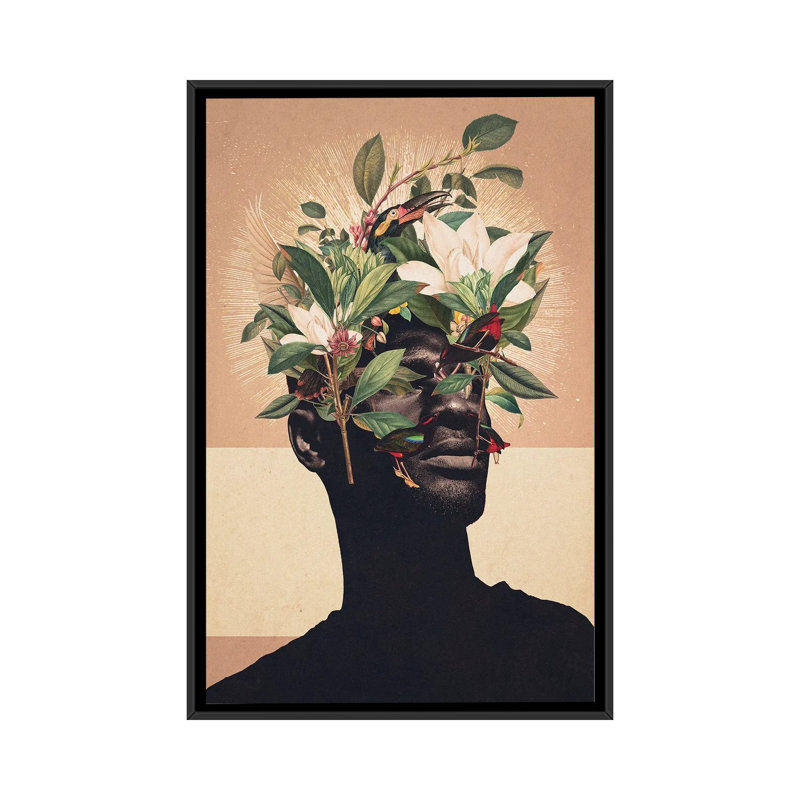 «Birds Are My Real Origin» par Frank Moth, impression sur toile tendue, H 26 po x l 18 po x 1,5 po, Toile avec cadre noir